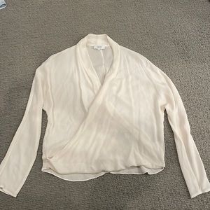 Babaton silk draped blouse